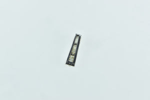 14K Graduated Diamond Vintage Bar Statement Pendant White Gold