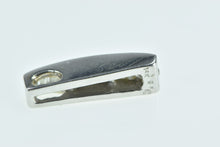 Load image into Gallery viewer, 14K Graduated Diamond Vintage Bar Statement Pendant White Gold