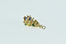 Load image into Gallery viewer, 14K Beaded Christmas Three 3D Retro Holiday Charm/Pendant Yellow Gold