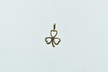 Load image into Gallery viewer, 14K Heart Clover Lucky Good Luck Vintage Charm/Pendant Yellow Gold
