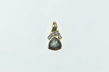 Load image into Gallery viewer, 14K Trillion Mystic Topaz Diamond Statement Pendant Yellow Gold