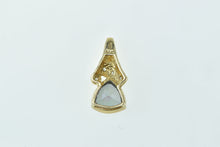 Load image into Gallery viewer, 14K Trillion Mystic Topaz Diamond Statement Pendant Yellow Gold