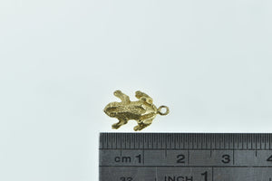 14K 3D Poison Dart Frog Tropical Tree Frog Charm/Pendant Yellow Gold