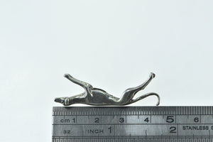 Sterling Silver Greyhound Dog Breed Speed Symbol Pin/Brooch