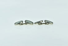 Load image into Gallery viewer, Sterling Silver Round Turquoise Inset Vintage Cuff Links