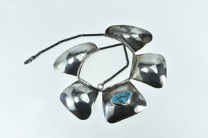Sterling Silver Mary Rita Padilla Turquoise Navajo Collar Necklace 14"