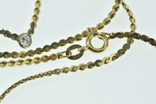 Load image into Gallery viewer, 14K 0.50 Ctw Diamond Serpentine Link Chain Necklace 16&quot; Yellow Gold