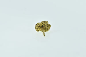 22K Raw Textured Nugget Gold Pebble Lapel Pin/Brooch Yellow Gold