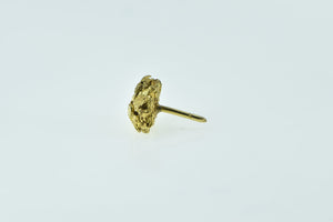 22K Raw Textured Nugget Gold Pebble Lapel Pin/Brooch Yellow Gold