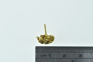 22K Raw Textured Nugget Gold Pebble Lapel Pin/Brooch Yellow Gold