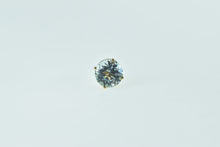 Load image into Gallery viewer, 14K Round Blue Topaz Solitaire Single Stud Earring Yellow Gold