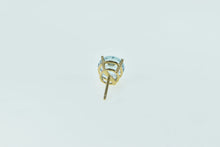 Load image into Gallery viewer, 14K Round Blue Topaz Solitaire Single Stud Earring Yellow Gold