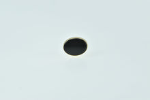 Load image into Gallery viewer, 14K Oval Black Onyx Inlay Vintage Single Stud Earring Yellow Gold