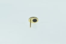 Load image into Gallery viewer, 14K Oval Black Onyx Inlay Vintage Single Stud Earring Yellow Gold