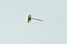 Load image into Gallery viewer, 14K Oval Black Onyx Inlay Vintage Single Stud Earring Yellow Gold