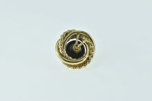 Load image into Gallery viewer, 14K Round Black Onyx Ball Twist Spiral Single Stud Earring Yellow Gold