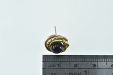 Load image into Gallery viewer, 14K Round Black Onyx Ball Twist Spiral Single Stud Earring Yellow Gold