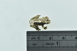 14K 3D Tropical Tree Frog Toad Animal Charm/Pendant Yellow Gold
