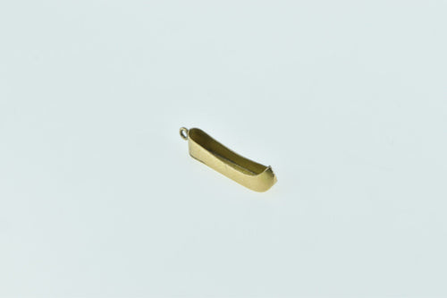 14K 3D Dutch Clog Shoe Flat Charm/Pendant Yellow Gold