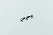 Load image into Gallery viewer, 14K Three Stone Diamond Bar Journey Pendant White Gold