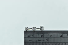 Load image into Gallery viewer, 14K Three Stone Diamond Bar Journey Pendant White Gold