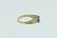 Load image into Gallery viewer, 14K Oval Sapphire Diamond Vintage Engagement Ring Yellow Gold