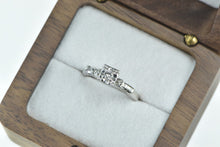 Load image into Gallery viewer, 14K Vintage Diamond Classic Engagement Ring White Gold