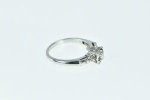 14K Vintage Diamond Classic Engagement Ring White Gold