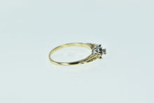 Load image into Gallery viewer, 14K Ruby Diamond Flower Leaf Vintage Promise Ring Yellow Gold