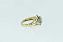 Load image into Gallery viewer, 10K Wavy Vintage Diamond Cluster Statement Ring Yellow Gold