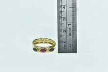 Load image into Gallery viewer, 14K Sapphire Ruby Emerald Cabochon Statement Ring Yellow Gold