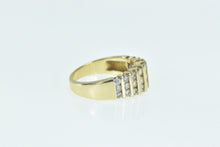 Load image into Gallery viewer, 14K 1.00 Ctw Graduated Diamond Striped Band Ring Yellow Gold