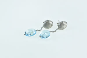 18K 18K Marco Bicego Jaipur Blue Topaz Earrings White Gold