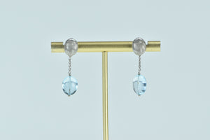 18K 18K Marco Bicego Jaipur Blue Topaz Earrings White Gold