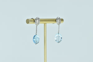 18K 18K Marco Bicego Jaipur Blue Topaz Earrings White Gold