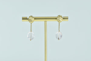 18K Marco Bicego Rose Quartz Jaipur Dangle Earrings Yellow Gold