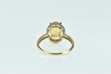 Load image into Gallery viewer, 14K Oval Citrine Pave Diamond Halo Engagement Ring Yellow Gold