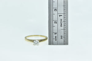 14K 0.35 Ct Diamond Solitaire Classic Engagement Ring Yellow Gold