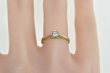 Load image into Gallery viewer, 14K 0.35 Ct Diamond Solitaire Classic Engagement Ring Yellow Gold