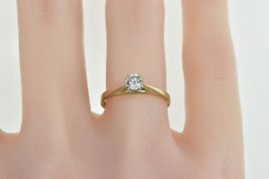 14K 0.35 Ct Diamond Solitaire Classic Engagement Ring Yellow Gold