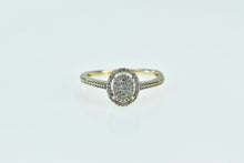 Load image into Gallery viewer, 10K Oval Pave Diamond Encrusted Statement Ring Yellow Gold