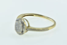 Load image into Gallery viewer, 10K Oval Pave Diamond Encrusted Statement Ring Yellow Gold