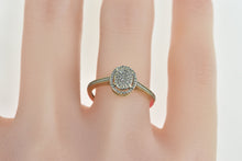 Load image into Gallery viewer, 10K Oval Pave Diamond Encrusted Statement Ring Yellow Gold