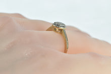 Load image into Gallery viewer, 10K Oval Pave Diamond Encrusted Statement Ring Yellow Gold