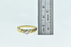 14K 0.21 Ct Diamond Solitaire Promise Engagement Ring Yellow Gold