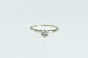 14K 0.44 Ct Diamond Solitaire Classic Engagement Ring Yellow Gold