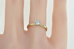 14K 0.58 Ct Diamond Solitaire Engagement Ring Yellow Gold