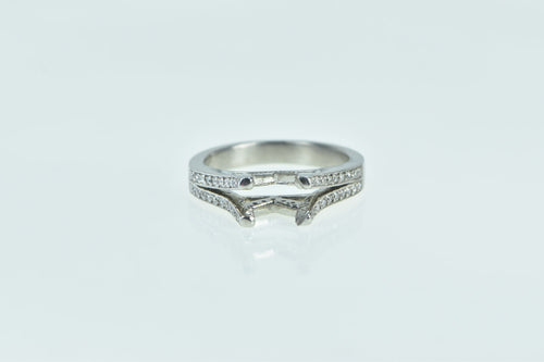 Platinum Simon G Diamond Engagement Setting Ring