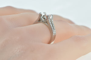 Platinum Simon G Diamond Engagement Setting Ring