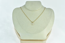 Load image into Gallery viewer, 14K 0.46 Ct Diamond Round Solitaire Classic Pendant 16.75&quot; Yellow Gold